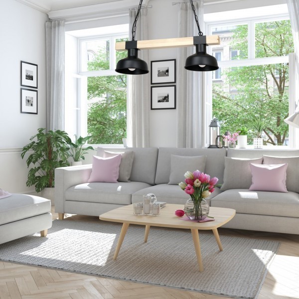 Lampa wisząca Faro w salonie