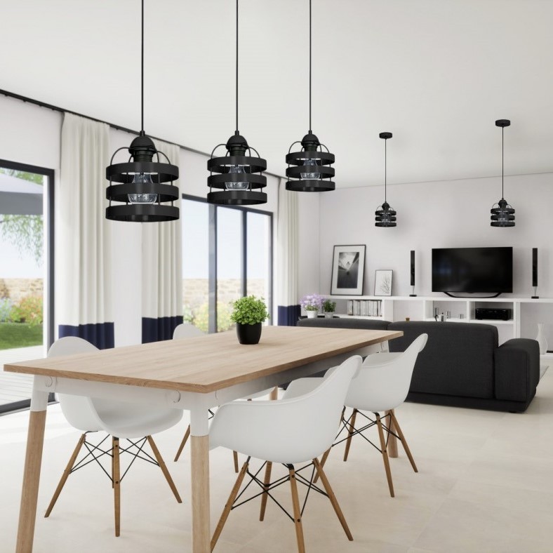 Lampa wisząca Lars Black w jadalni