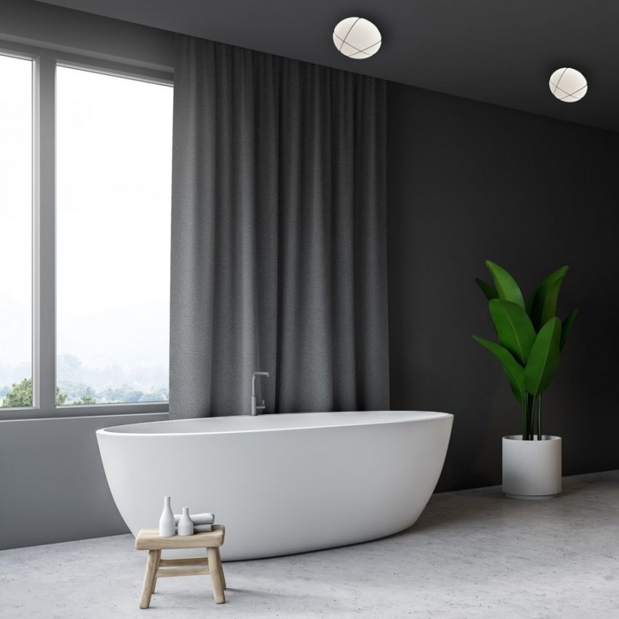 Lampy sufitowe do łazienki - aranżacja