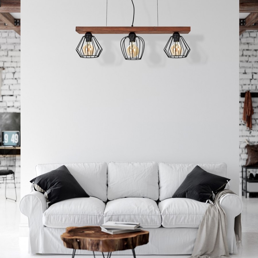 Lampa industrialna - aranżacja w salonie