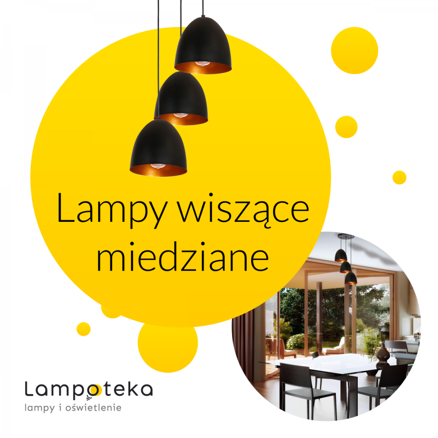 Lampy wiszące miedziane