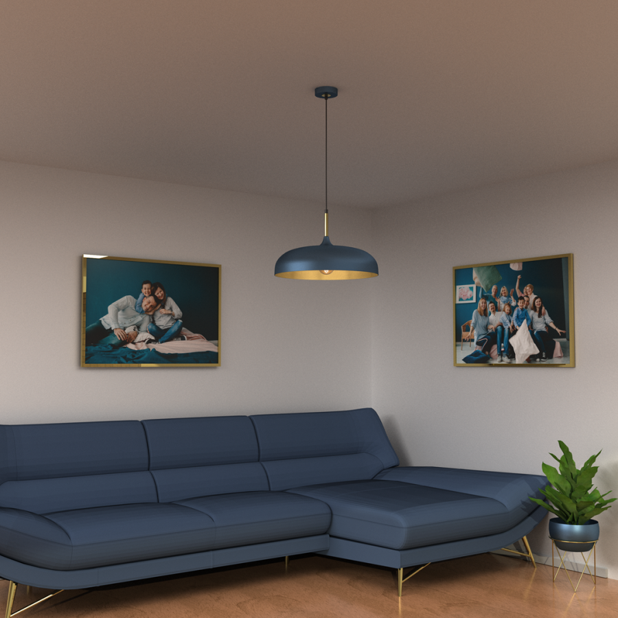 Lampa wisząca nowoczesna - aranżacja w salonie