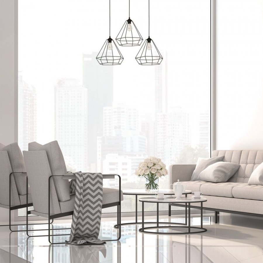 Lampy loftowe do salonu - aranżacja