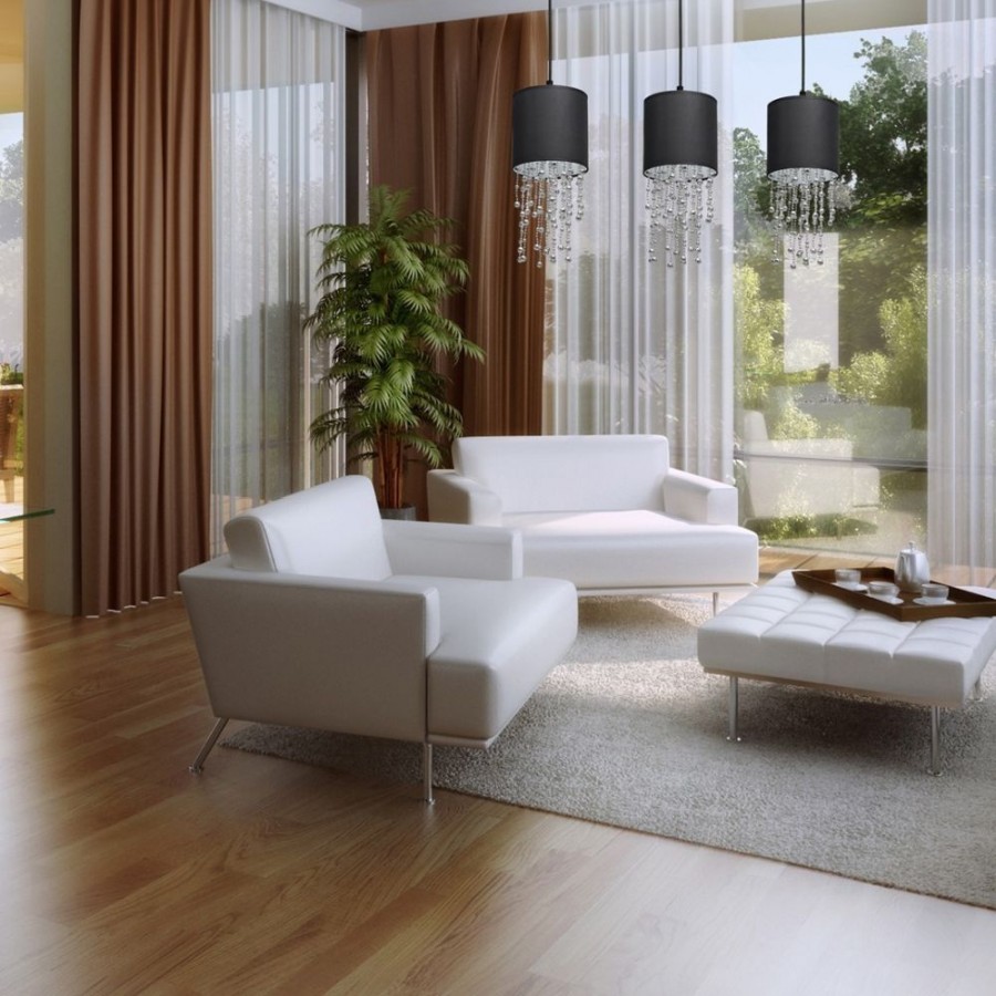 Oświetlenie salonu - aranżacja z nowoczesną lampą wiszącą