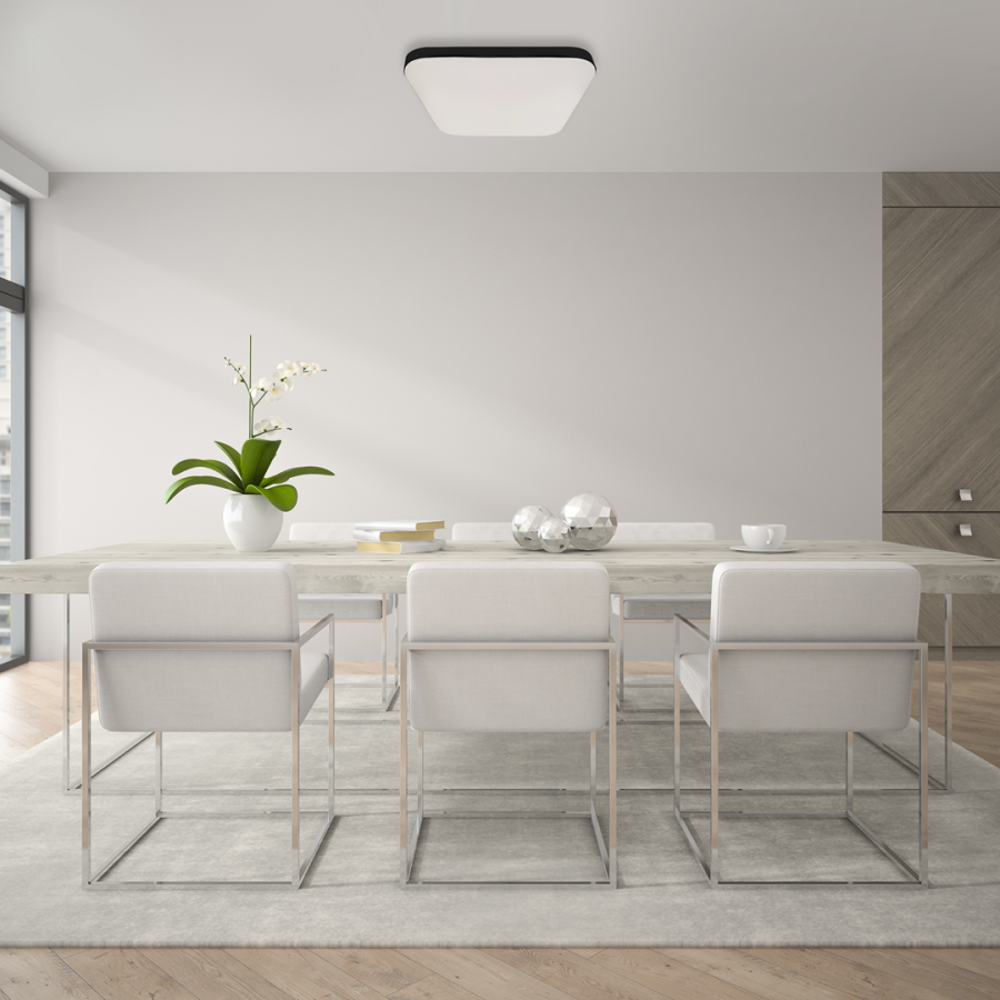 Plafon Nemo Black w salonie