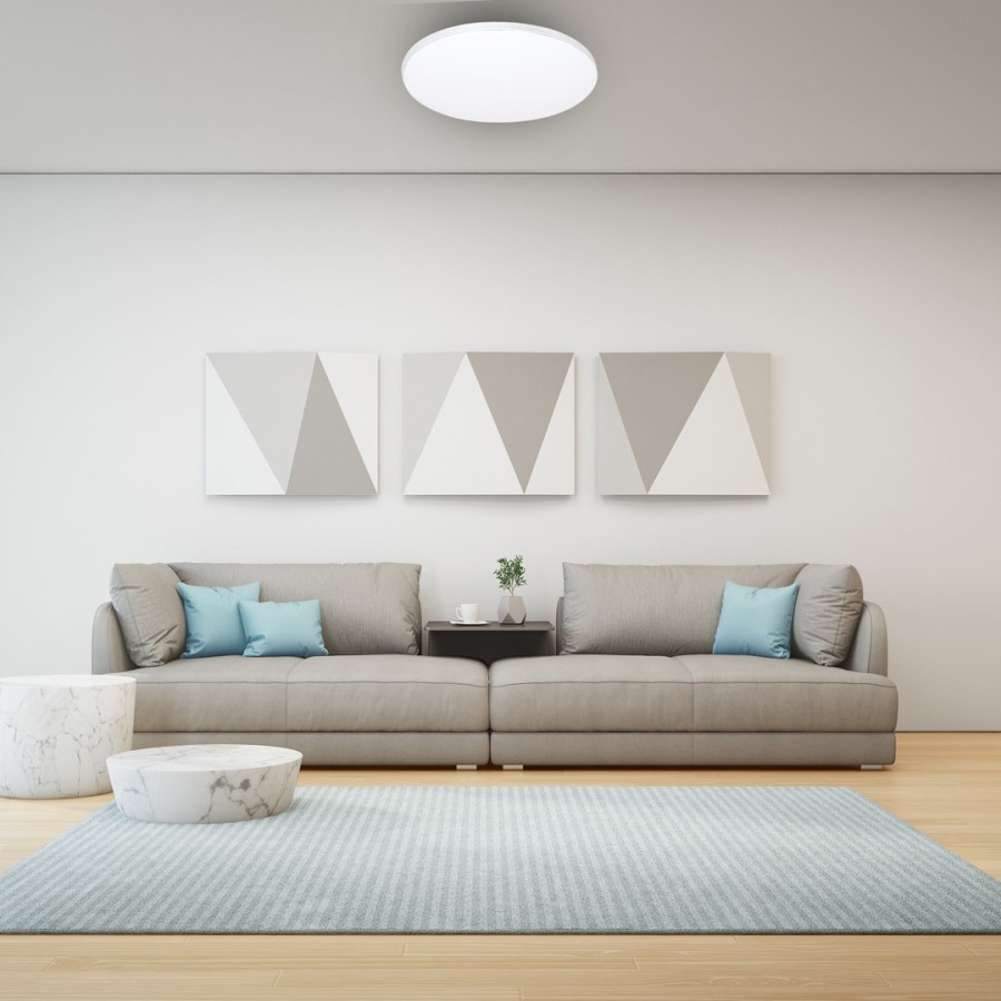 Plafon LED Siena w salonie