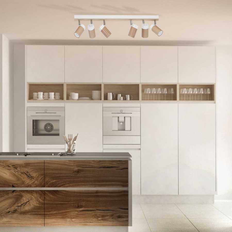 Stylowe oświetlenie kuchni - aranżacja z lampą sufitową