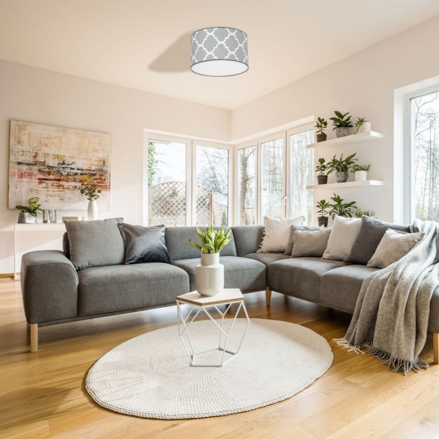 Lampa skandynawska sufitowa do salonu - aranżacja