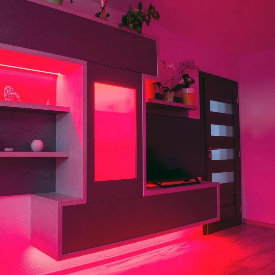 Taśmy LED w salonie