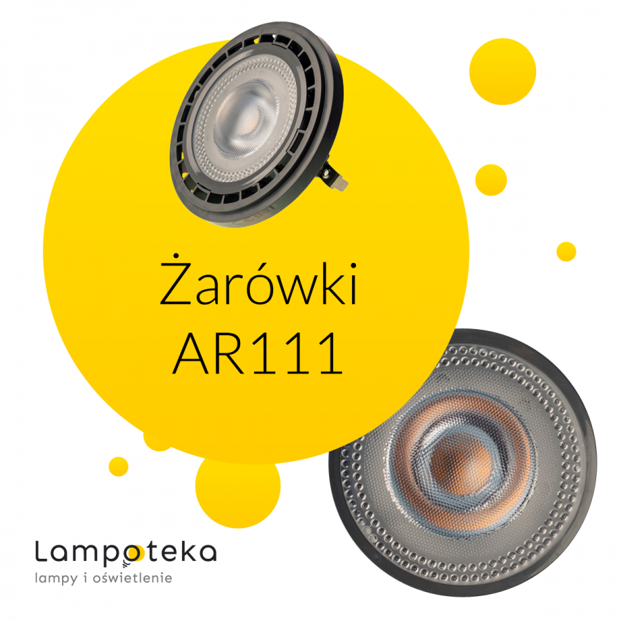 Przykłdowa żarówka typu AR111 z gwintem G53 