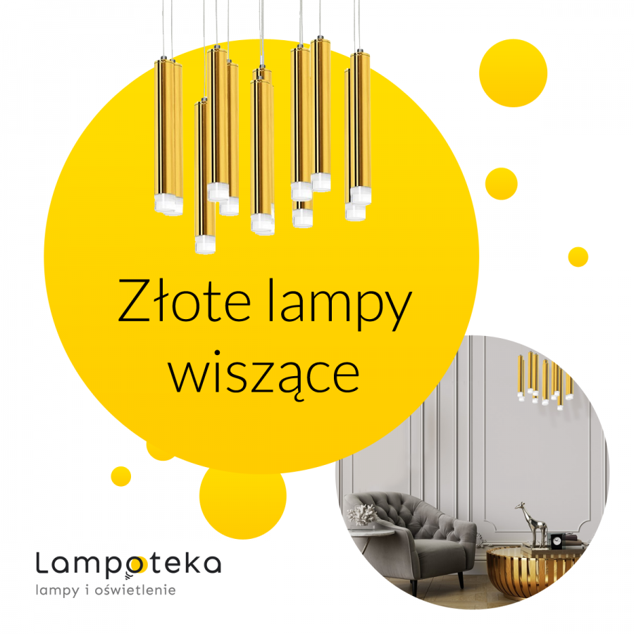 Złote lampy wiszące
