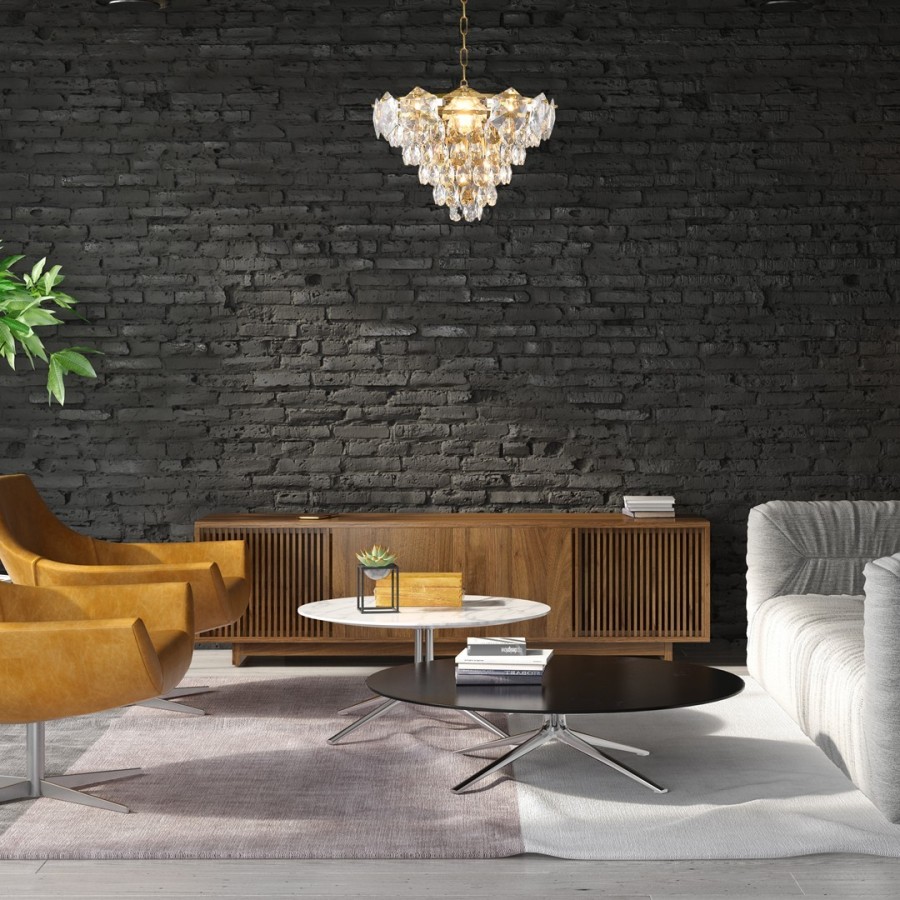 Aranżacja żyrandola w salonie