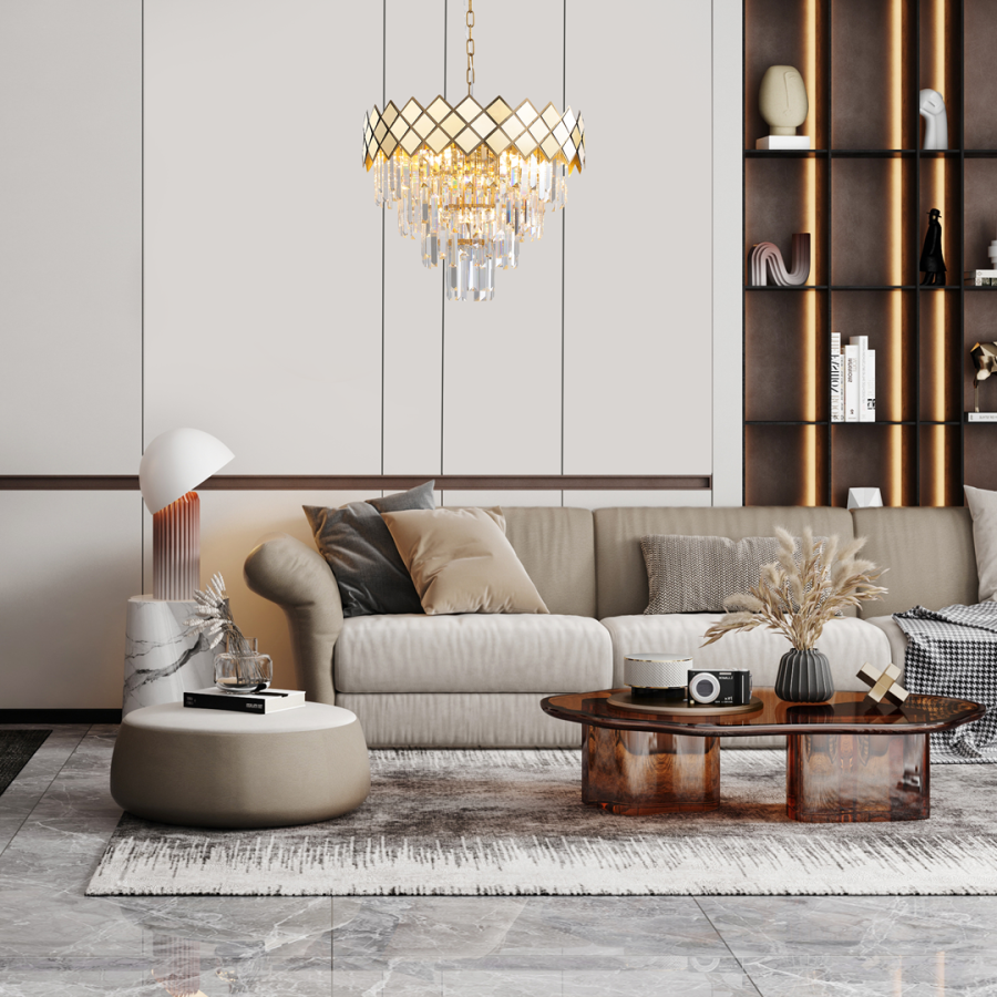 Żyrandol do salonu - aranżacja