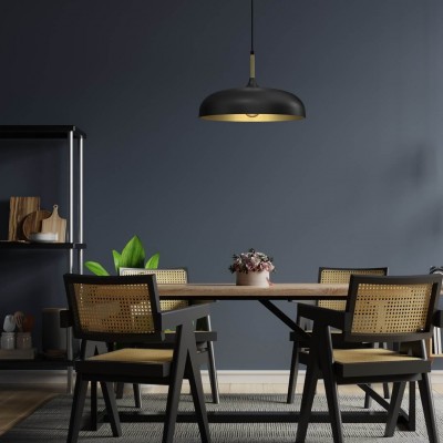 Lampa Lincioln black/gold w jadalni