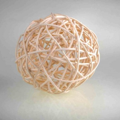 Rattanowa dekoracyjna kula