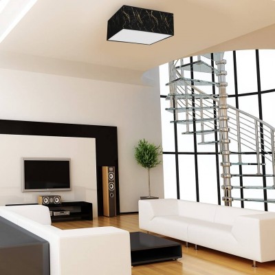 Kwadratowa lampa Senso w salonie