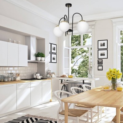 Żyrandol z kolekcji Sparta w jadalni