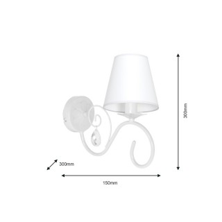 Kinkiet SARA WHITE 1xE14