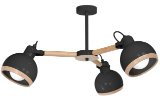 Żyrandol OVAL BLACK 3xE27