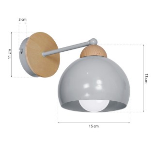 Kinkiet DAMA GRAY 1xE27