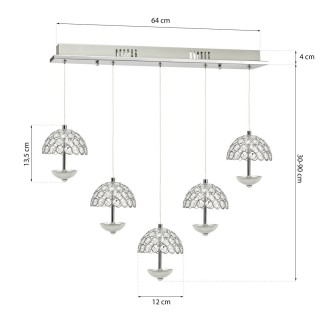 LAMPA WISZĄCA VENUS 5x5W LED