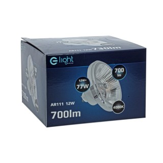 ŻARÓWKA LED AR111 12W GU10 Barwa neutralna 4000K Biała z odbłyśnikiem