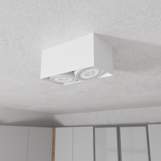 Oprawa Natynkowa Plaza 2xGU10 AR111 Biała