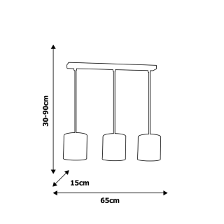 Lampa wisząca UNICORN 3xE27