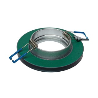 Oczko sufitowe szklane OKRĄGŁE. Kolor: SREBRNY