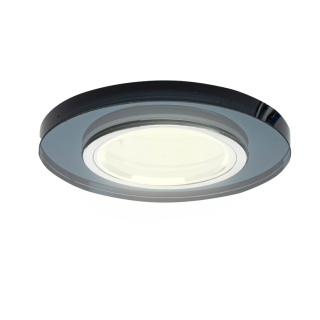 Oczko sufitowe szklane OKRĄGŁE. Kolor: CZARNY