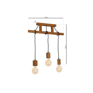 Lampa Wisząca JACK 3xE27 Dąb