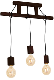 Lampa Wisząca JACK 3xE27 Orzech