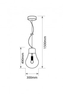 Lampa wisząca CLOTILDE 1xE27