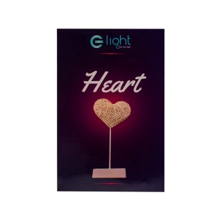 SERCE PLASTIK STOJĄCE Z WŁÓCZKĄ LED