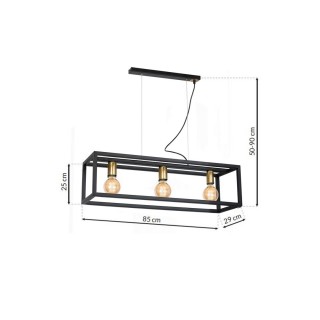 Lampa wisząca CAGE 3xE27