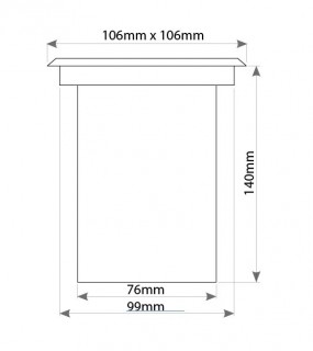 Oprawa najazdowa VIALE kwadratowa 1xGU10