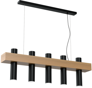 Lampa wisząca WEST BLACK 5xGU10