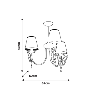 Żyrandol CHARLOTTE PINK 3xE14