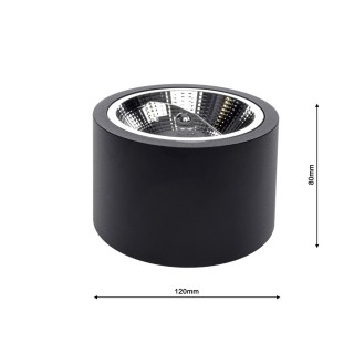 Lampa sufitowa REDONDO BLACK 1xAR111 GU10