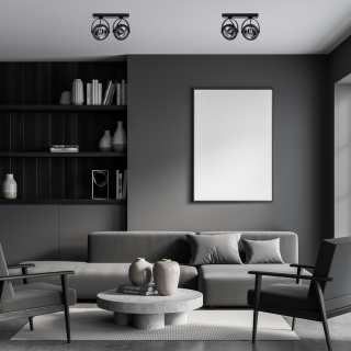 Oprawa natynkowa LUGAR BLACK 2xAR111 GU10