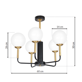 Żyrandol GENEVA 5xE14