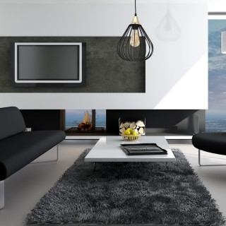 Lampa wisząca KANE BLACK 1xE27