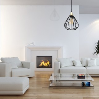 Lampa wisząca KANE BLACK 1xE27