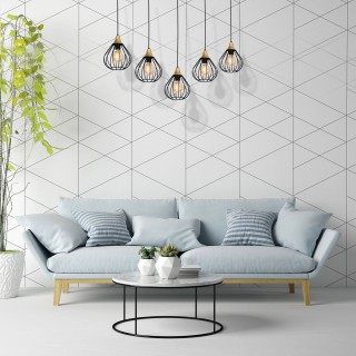 Lampa wisząca KANE BLACK 5xE27