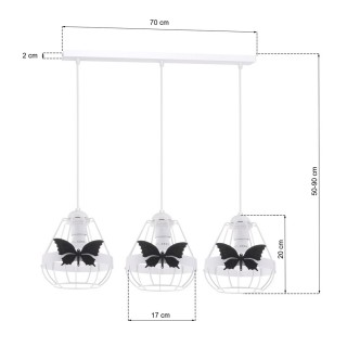 Lampa wisząca KAGO WHITE 3xE27