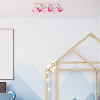 Lampa sufitowa KAGO PINK 3XE27