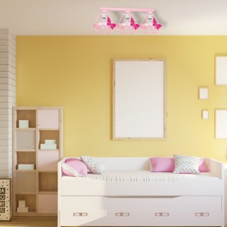 Lampa sufitowa KAGO PINK 3XE27