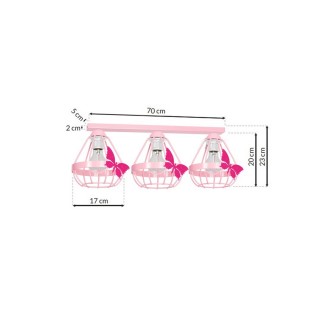 Lampa sufitowa KAGO PINK 3XE27