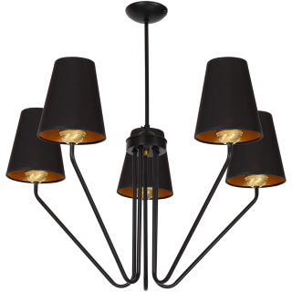 Żyrandol VICTORIA BLACK 5xE27