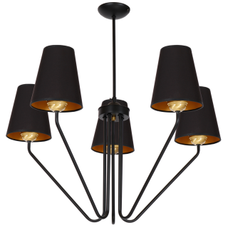 Żyrandol VICTORIA BLACK 5xE27